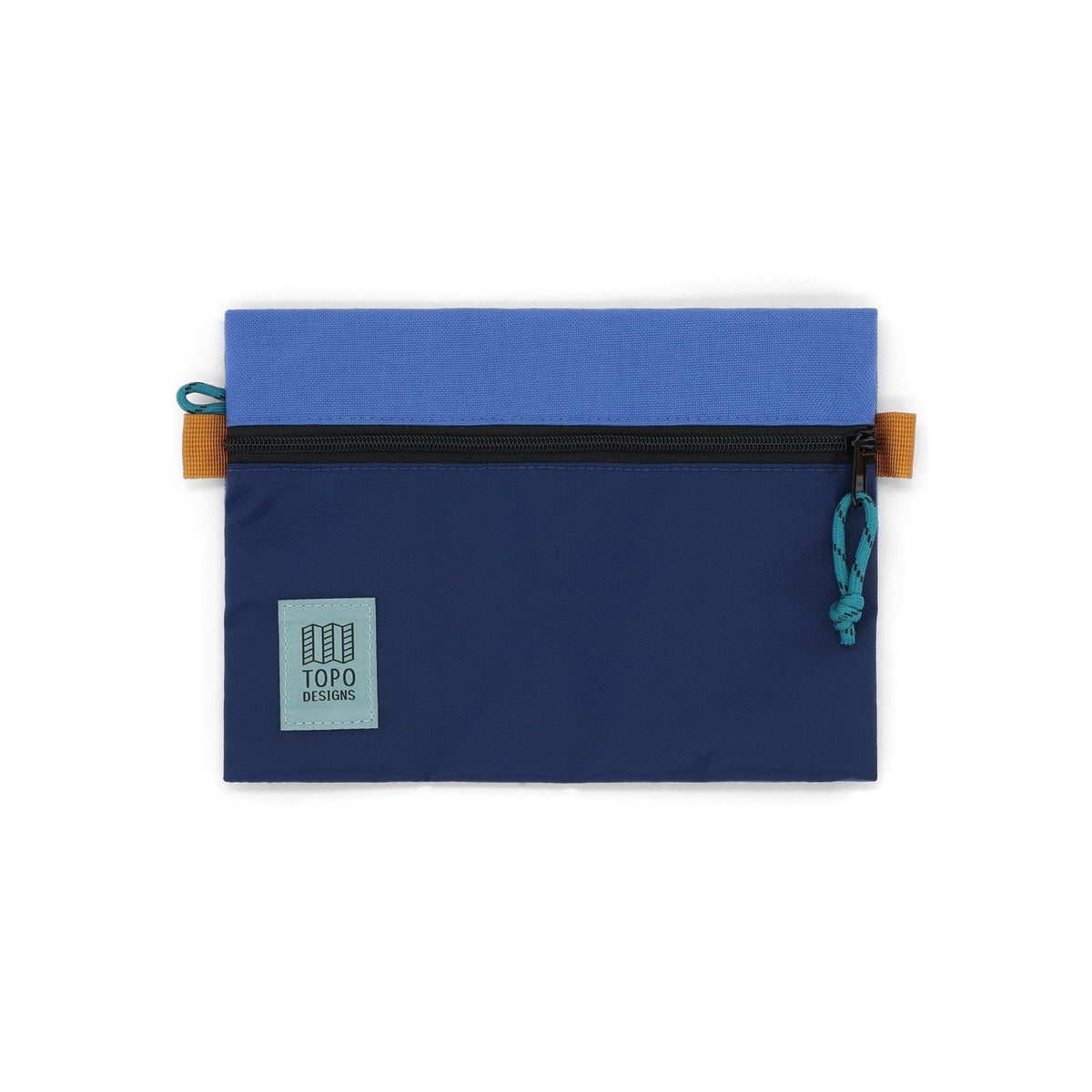 Front View of Topo Designs Accessory Bag "Medium" in "Cobalt / Midnight"