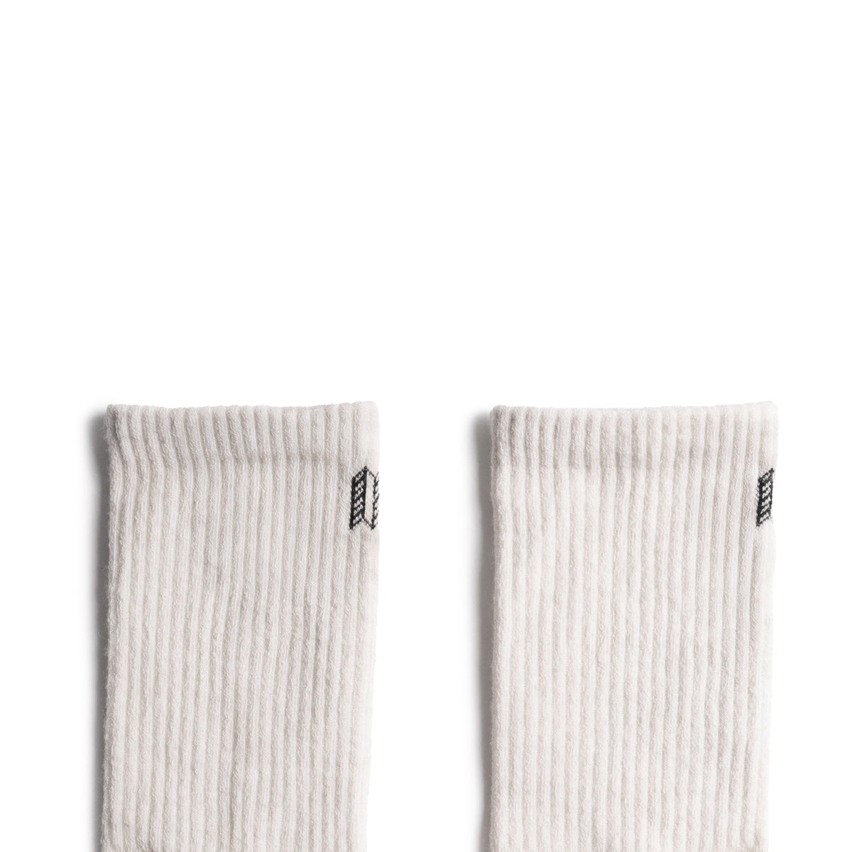 Detail shot of Topo Designs Sport Socks Mid in "Bone White"