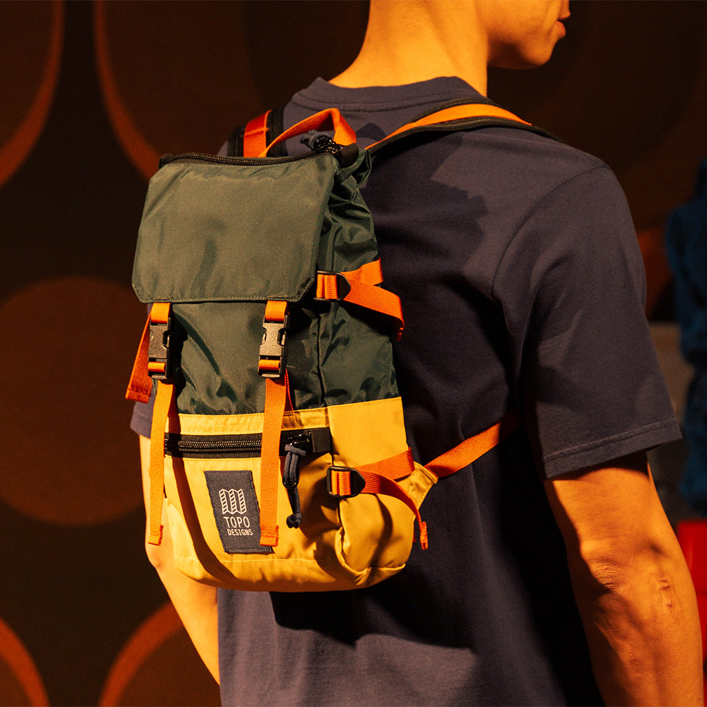 General image of Rover Pack Mini in "Forest / Goldenrod"