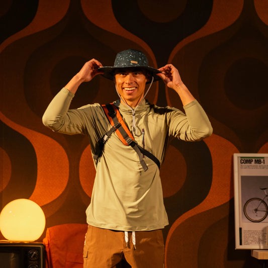 General lookbook on model photo of Topo Designs Sun Hat