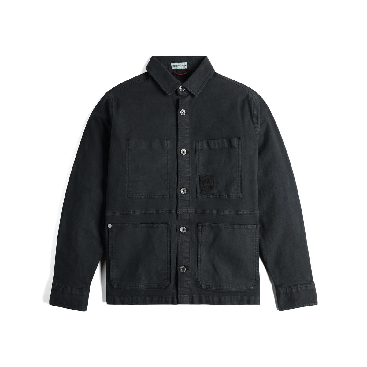 Front View of Topo Designs Dirt Utility Jacket - Men's in "Black"