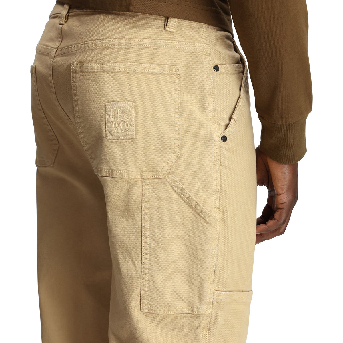 General Detail shot of Topo Designs Utility Pants - Men's in "Sahara"