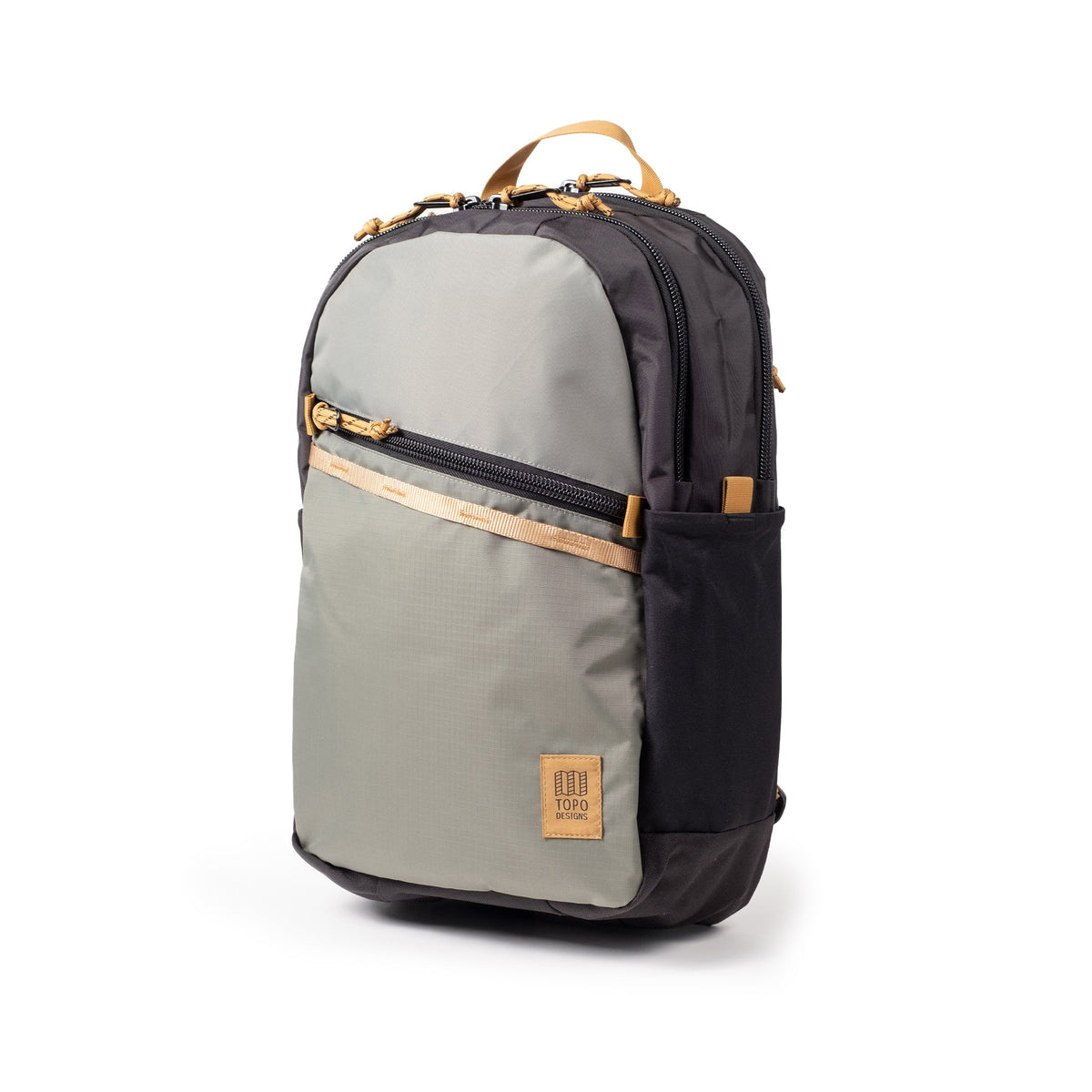 Front View of Topo Designs Commuter Backpack in "Beetle / Khaki"