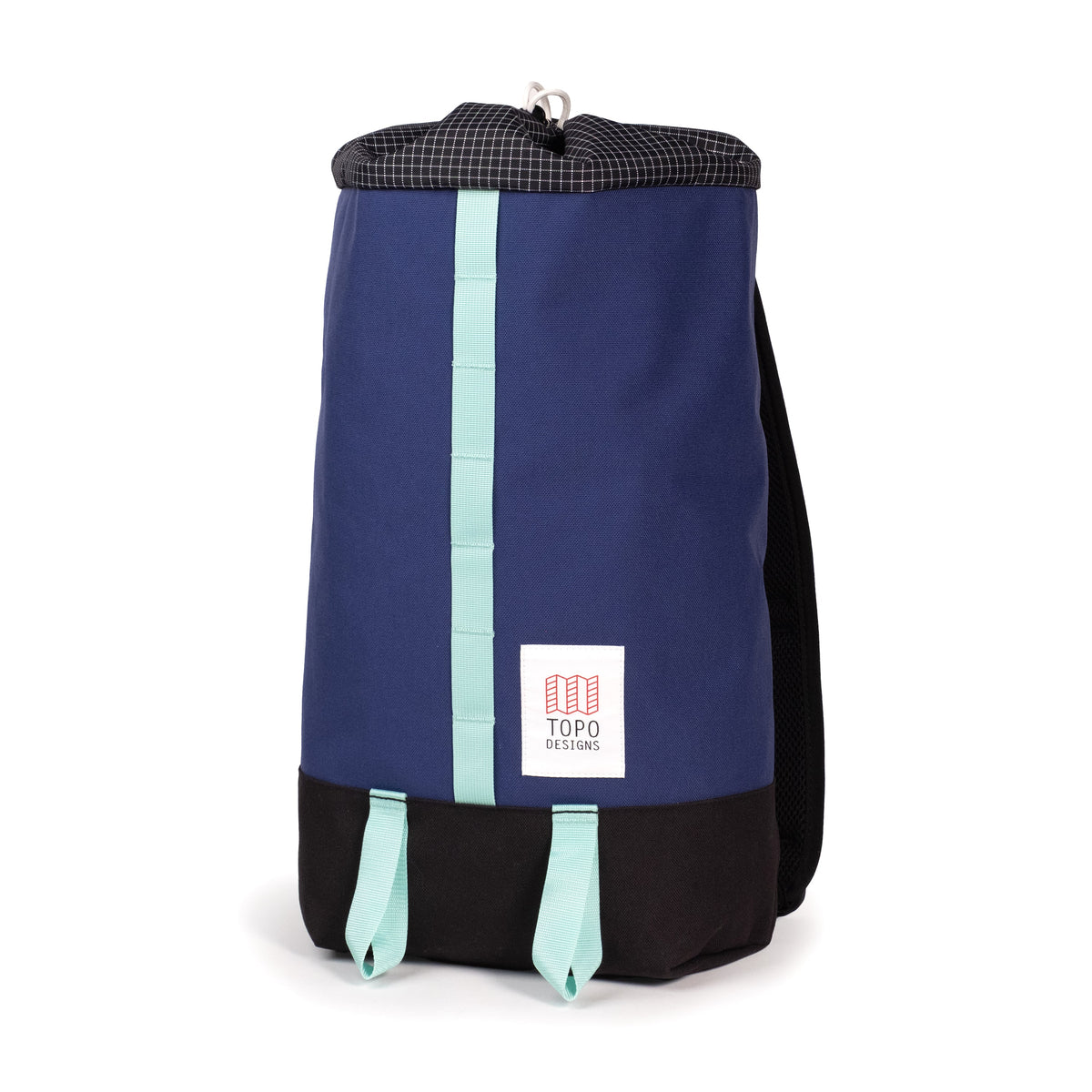 Front View of Topo Designs Cosmos Backpack in "Aura / Black"