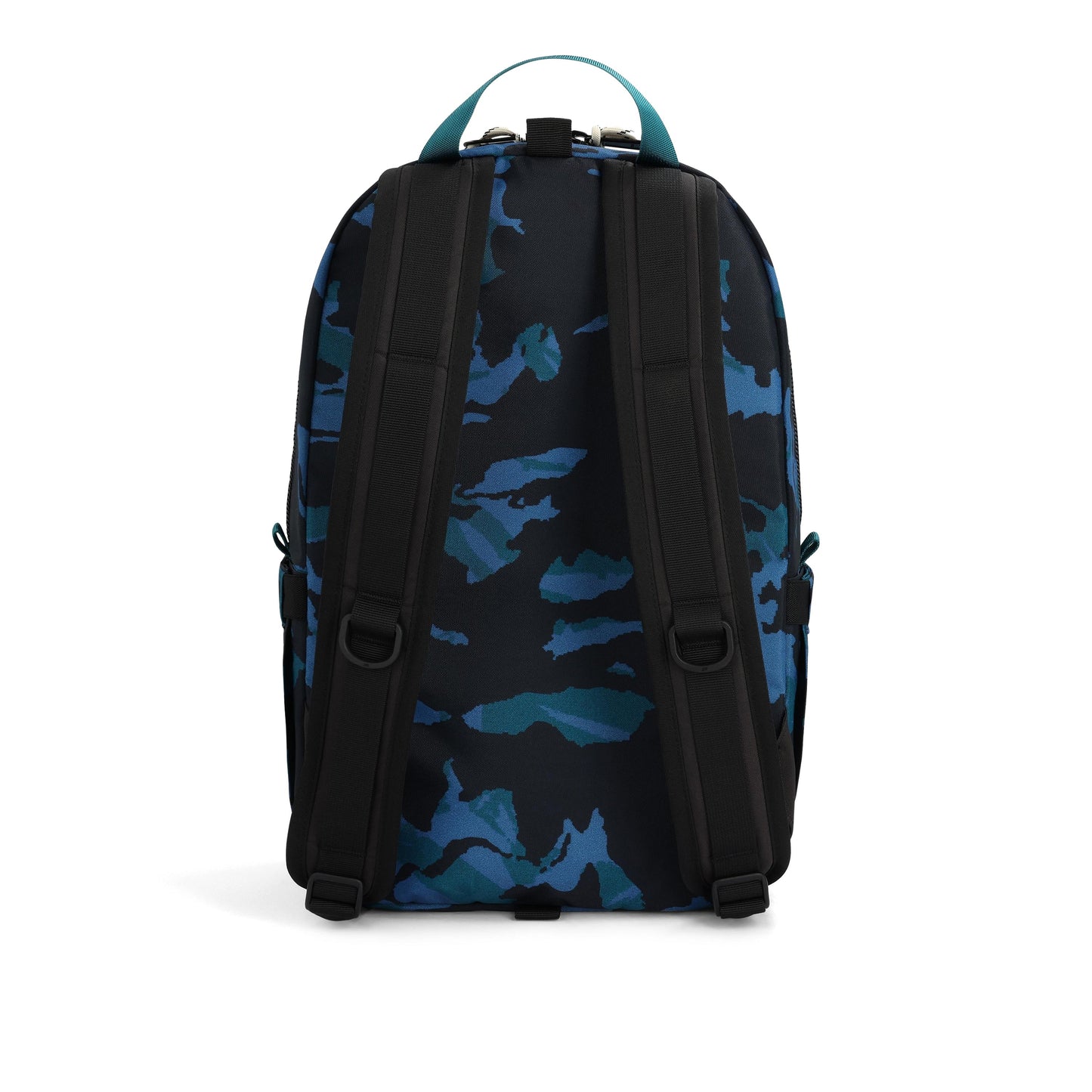 Back View of Topo Designs Light Pack in "Midnight Tectonic"
