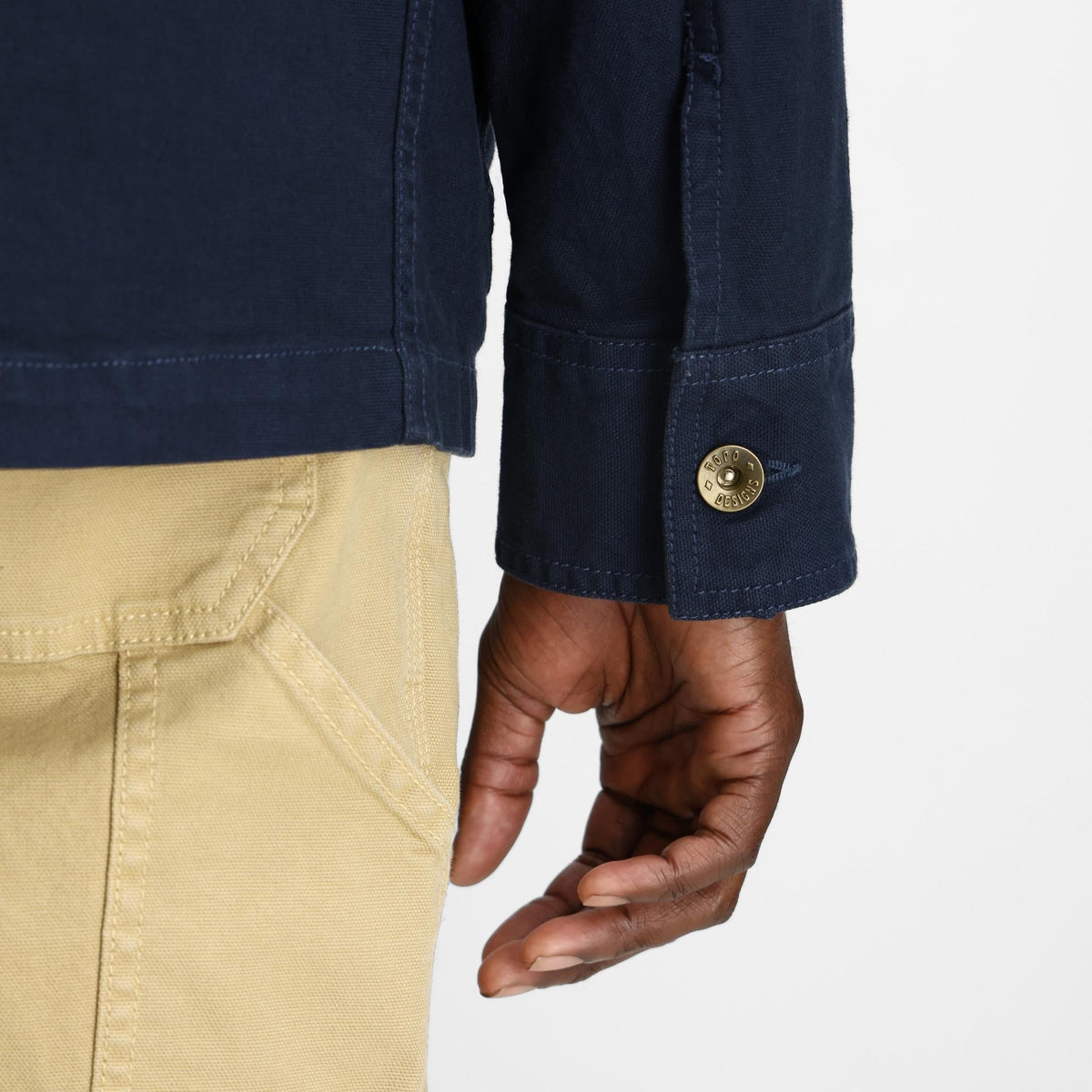 General Detail shot of Topo Designs Utility Jacket - Men's in "Midnight"