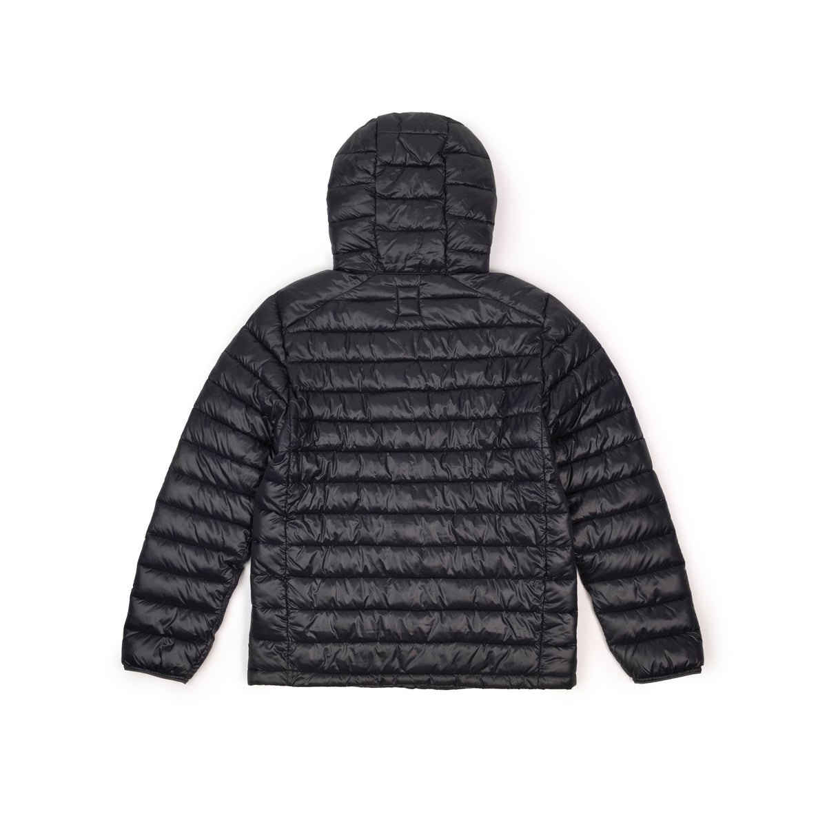 Back View of Topo Designs Townie Puffer Jacket - Men's in "Black"
