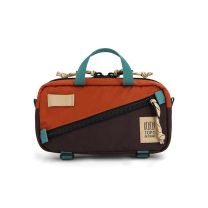 Front View of Topo Designs Mini Quick Pack in "Clay / Chocolate"