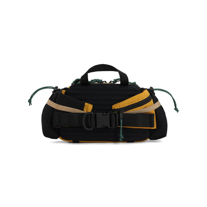 Back View of Topo Designs Mountain Hydro Hip Pack in "Mustard / Forest"