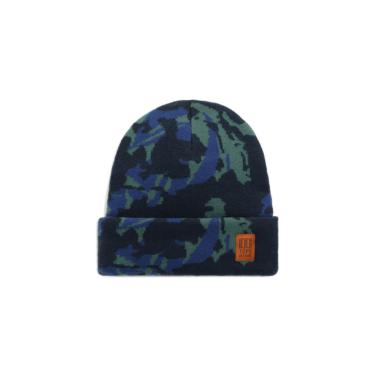 Front View of Topo Designs Work Cap in "Midnight Tectonic"