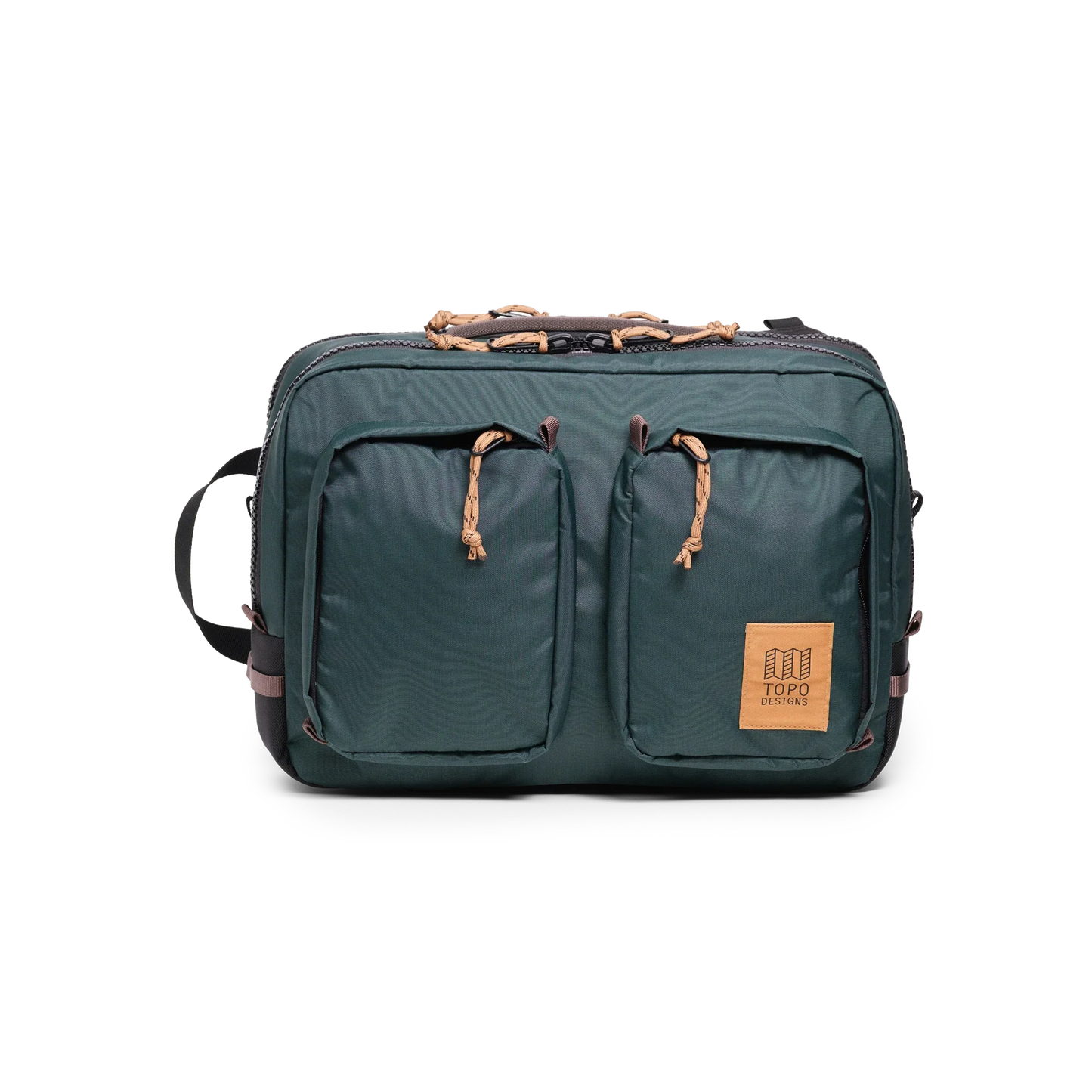Front View of Topo Designs Global Briefcase in "Woodland / Forest"