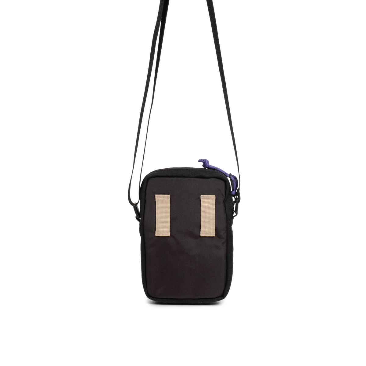Back View of Topo Designs Mini Shoulder Bag in "Classic Blue / Black"