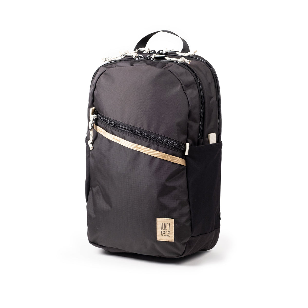 Front View of Topo Designs Commuter Backpack in "Black / Neutral"