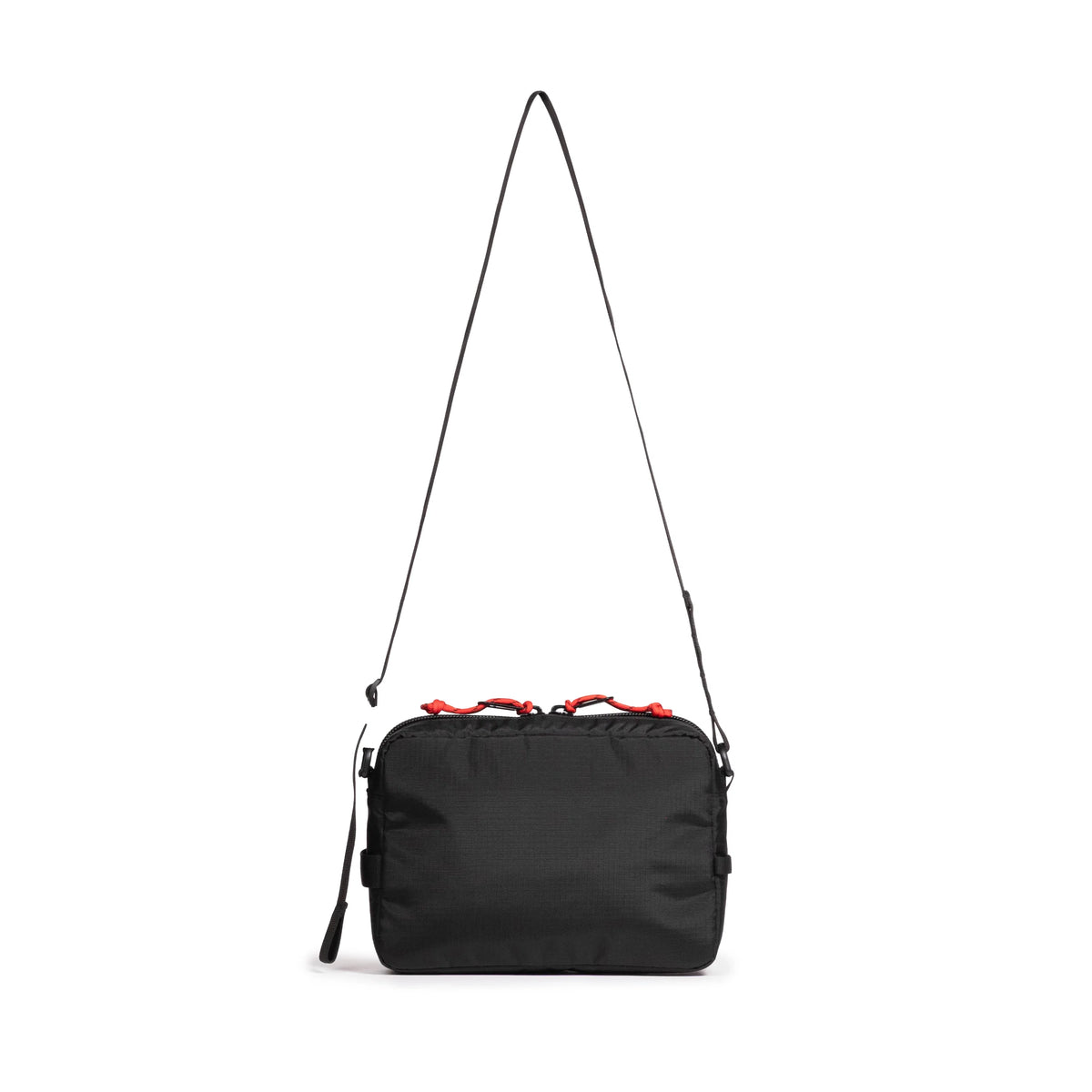 Back view of Topo Designs Block Bag in "Black / White Grid"