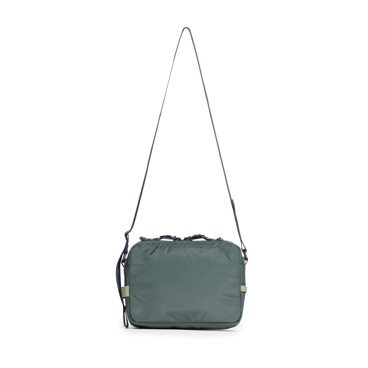 Back view of Topo Designs Block Bag in "Forest / Bone White"