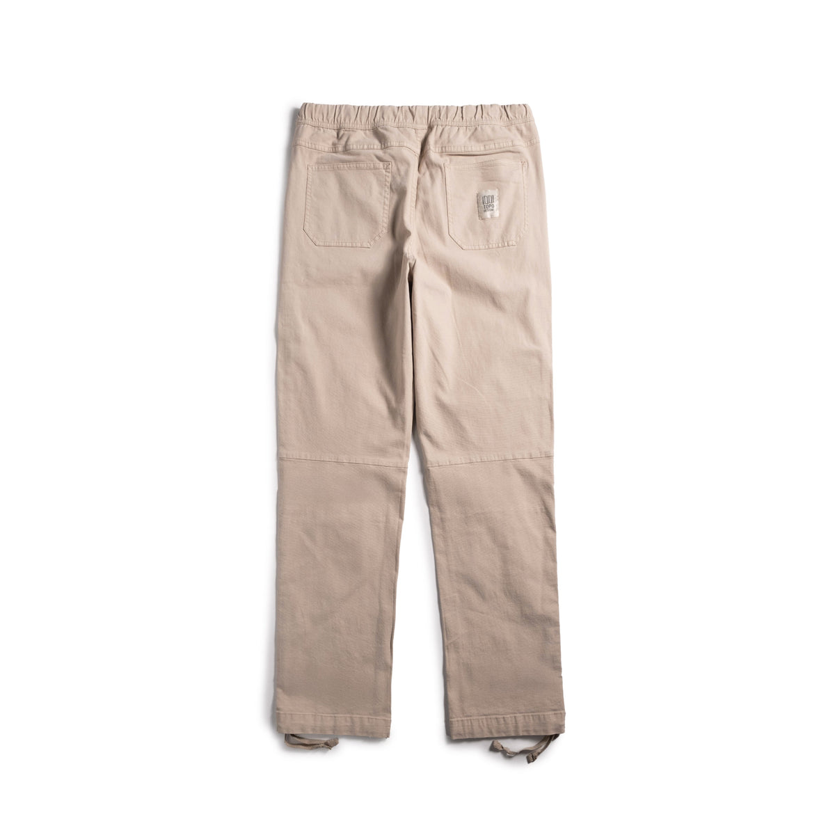 Rear view of Topo Designs Dirt Pants Classic - Men's in "Stone"