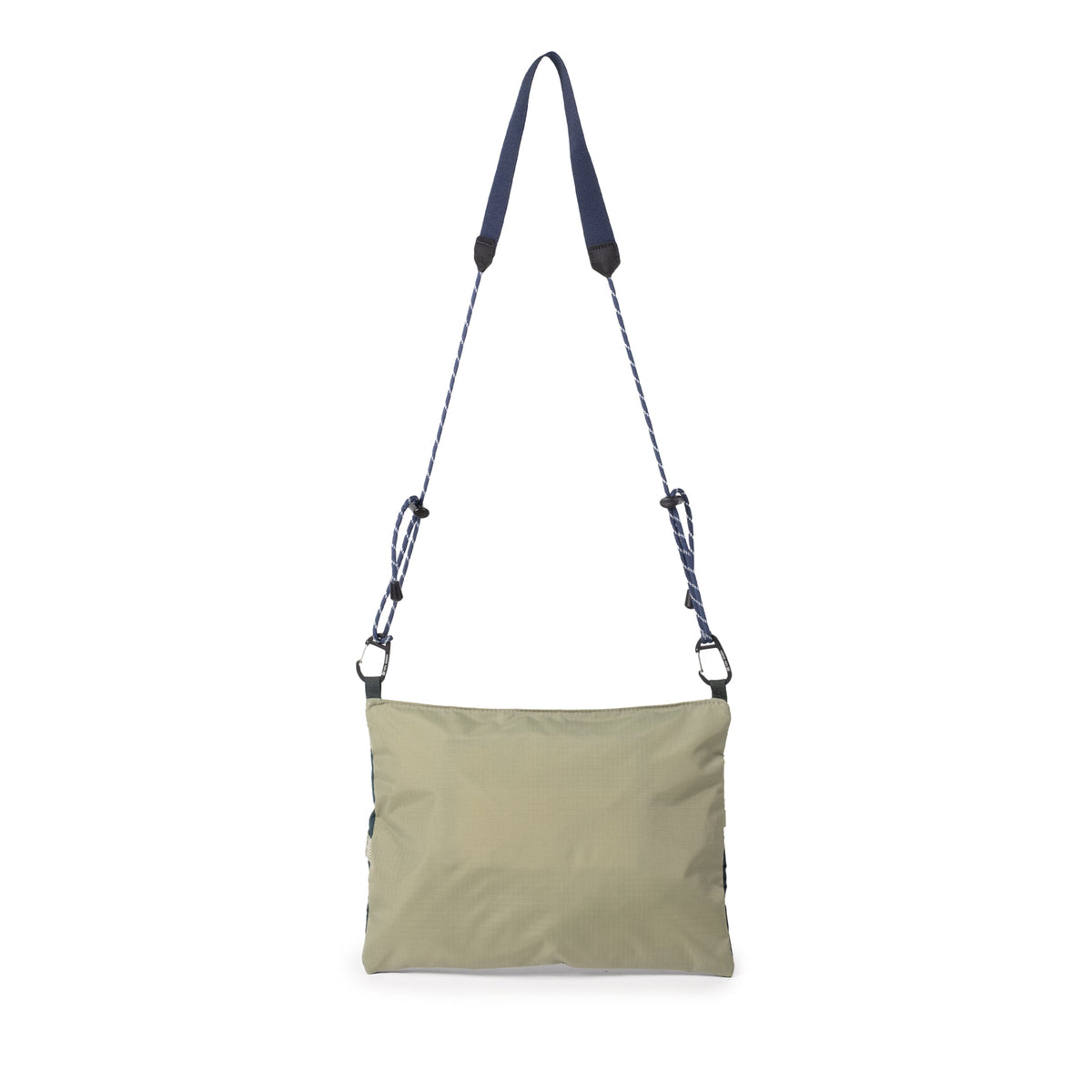 Back View of Topo Designs Mountain Accessory Shoulder Bag in "Oil Green / Dark Pine"