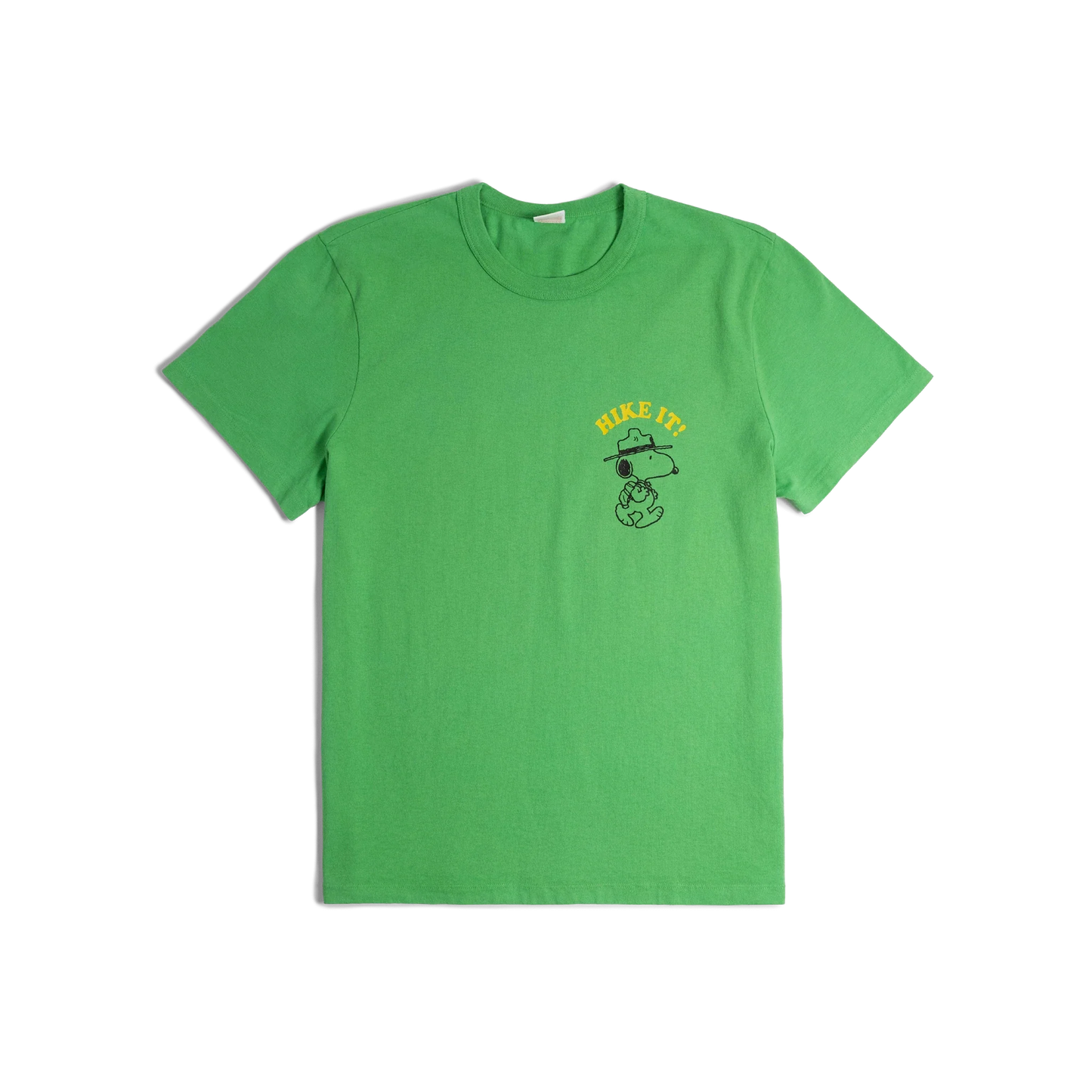 General front image of Topo Designs x TSPTR Hike It Tee in "Green"
