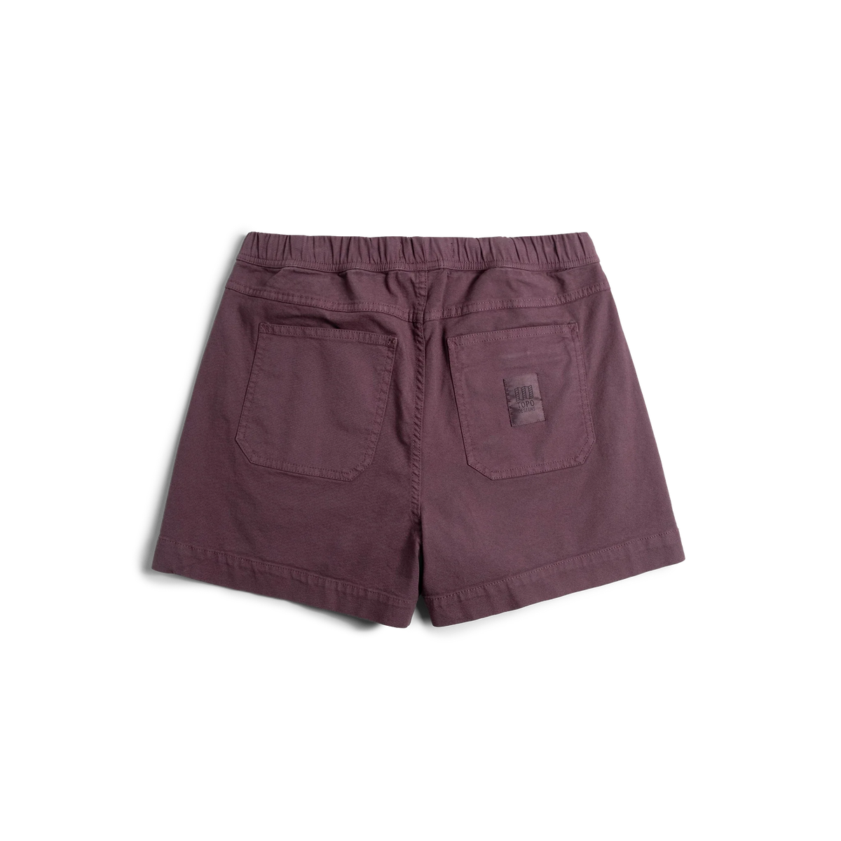 Back View of Topo Designs Dirt Shorts - Women's in "Huckleberry"