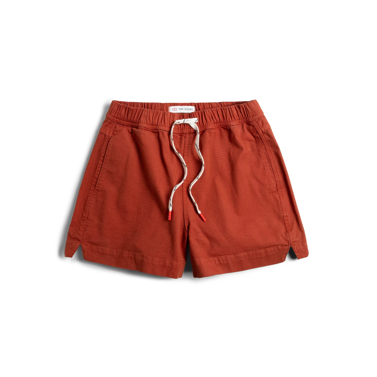 Front View of Topo Designs Dirt Shorts - Women's in "Terracotta"