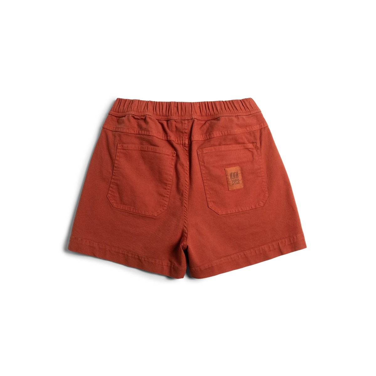 Back View of Topo Designs Dirt Shorts - Women's in "Terracotta"