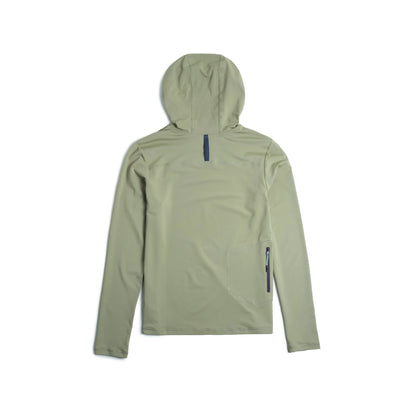 Back View of Topo Designs Sun Hoodie - Women's in "Oil Green"