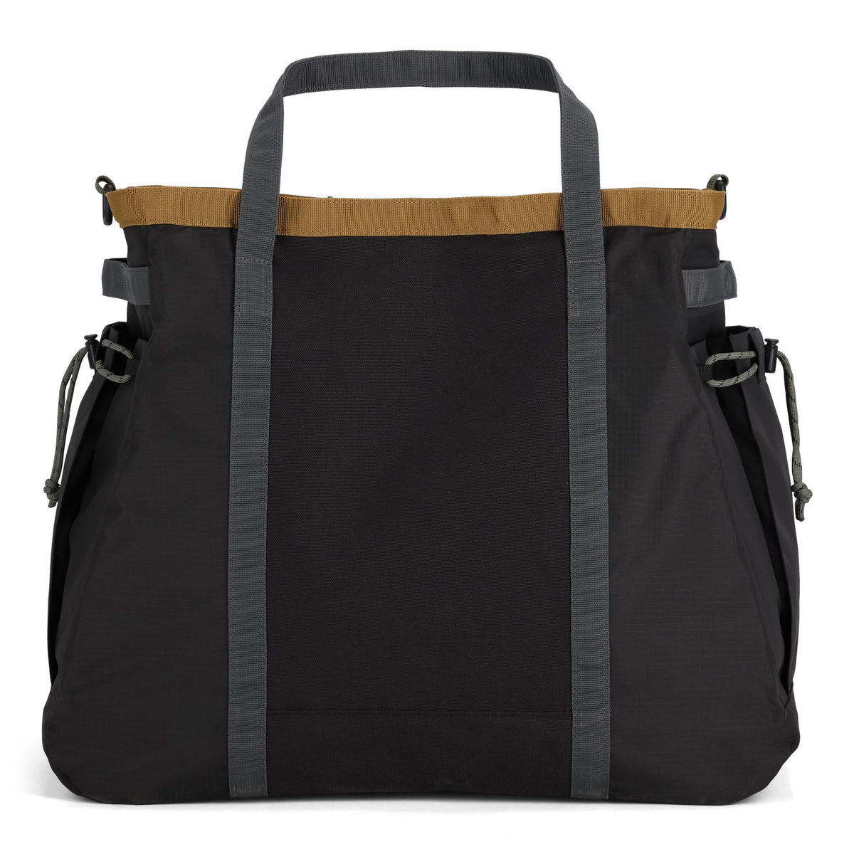 Back View of Topo Designs Mountain Gear Bag in "Black / Neutral"