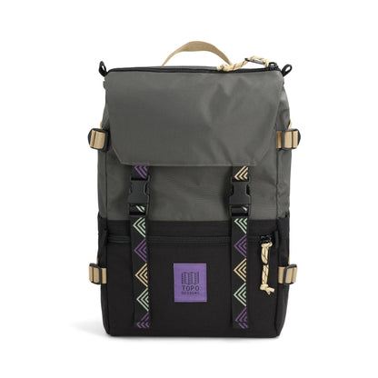Front View of Topo Designs Rover Pack Classic in "Asphalt / Black"